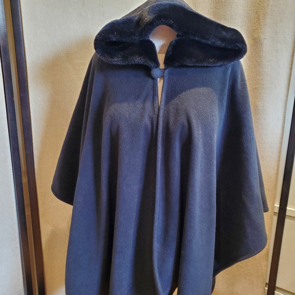 F..L.A.G. women's hooded black cape